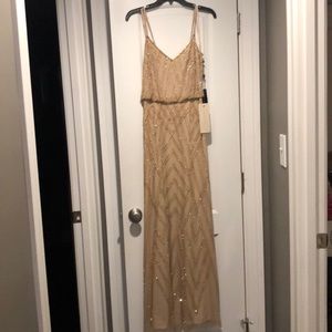 Adrianna Papell blouson beaded gown